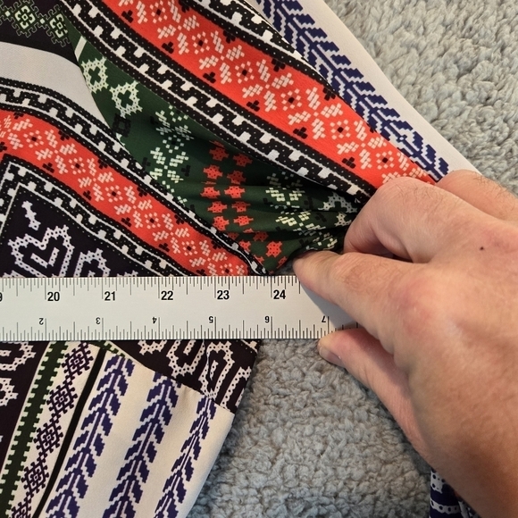 Anthropologie Purple and Green Patterned Maxi Dress - Picture 8 of 8